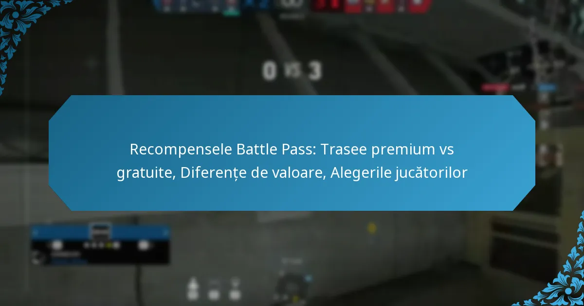 Recompensele Battle Pass: Trasee premium vs gratuite, Diferențe de valoare, Alegerile jucătorilor